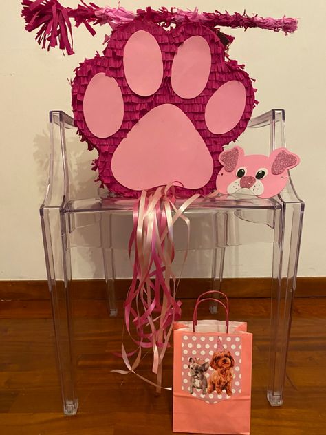 Piñata, piñata stick, mask, piñata bags Puppy Pinata, Dog Pinata, Alaska Party, Girl Dog Birthday Party, Skye Birthday Party, Puppy Party Theme, Dog Themed Birthday, Dog Themed Birthday Party, Paw Party