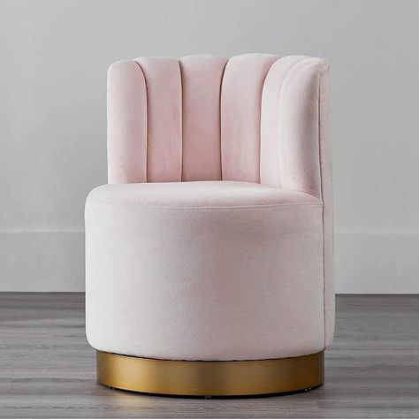 #affiliatead -- Pottery Barn Teen Benefit Gorgeous Vanity Chair -- #chic only #glamour always Rose Gold Home Decor, Pink Office Chair, Dream Closet Design, Gold Home Decor, Dream Closets, Vanity Chair, Art Chair, Teen Bedding, Teen Bedroom Decor