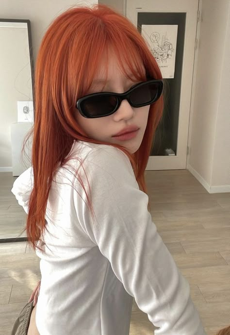 Hair Color Orange, Korean Hair Color, Ginger Hair Color, The Cardigans, Pretty Hair Color, Haircuts Straight Hair, Dye My Hair, Hair Inspiration Color, Orange Hair