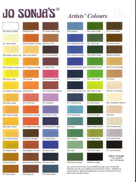 Jo Sonja color Chart Vallejo Painting Guide, Red Color Chart, Acrylic Colour Mixing Chart, Painting Organization, Crown Paint Colours, Accent Paint Colors, Jo Sonja, Color Mixing Guide, Crown Paints