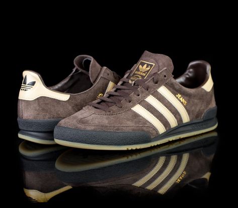 Brown Adidas Jeans Adidas Jeans Shoes, Adidas Shoes Brown, Adidas Brown Skate Shoes For Sports, Brown Leather Adidas Sneakers, Brown Sporty Adidas Skate Shoes, Classic Brown Adidas Sneakers, Adidas Originals Jeans, Adidas Jeans, Brown Adidas