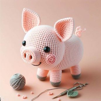 Crochet Pig Amigurumi Pattern Step By Step Kindness Crochet, Crochet Pig Amigurumi, Pig Amigurumi Pattern, Pig Amigurumi, Crochet Gift Ideas, Crochet Doll Clothes Free Pattern, Pig Pattern, Pattern Step By Step, Disney Crochet Patterns