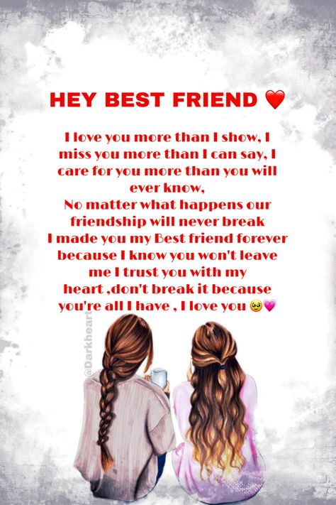 Thoughts For Best Friend, Frends Forever Bestfriends, Bestest Friend Quotes Friendship, Long Best Friend Quotes, Two Besties Drawing, Friendship Pictures Quotes, Lifetime Friends Quotes, Importance Of Friendship, Words For Best Friend