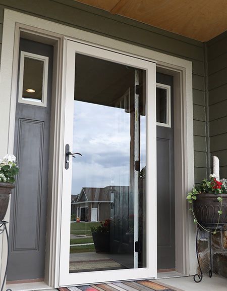 Retractable Screen, Security & Storm Doors | LARSON Storm Doors Larson Screen Door, Storm Door Makeover, Security Storm Doors, Larson Storm Doors, Glass Storm Doors, Storm Doors, Insect Screening, Retractable Screen, Increase Energy