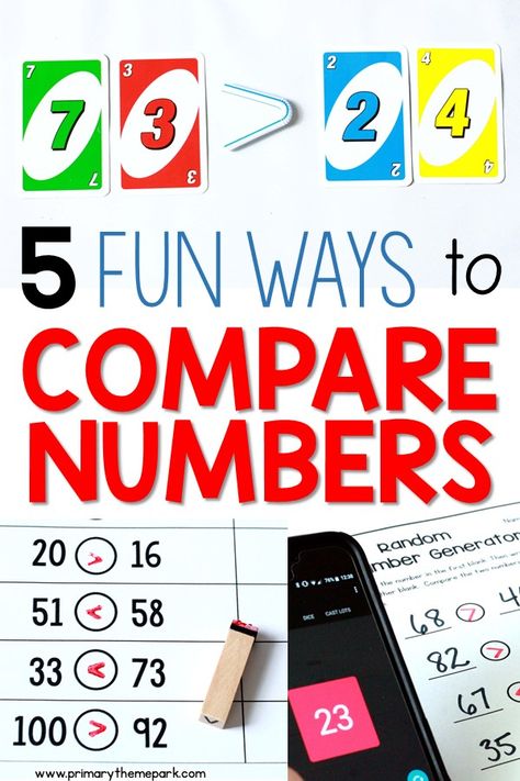 Fun Greater Than Less Than Activities - Primary Theme Park Comparing Numbers 1st Grade, Number Comparison Activities, Comparing 3 Digit Numbers 2nd Grade, Comparing Numbers First Grade, Greater Than Less Than Activities, Pet Activities, Compare Numbers, Greater Than Less Than, Differentiation Math