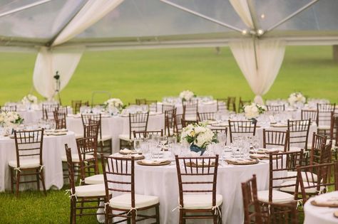 Fruitwood Chiavari Chairs with Round tables and Ivory linens ... Fruitwood Chiavari Chairs Wedding, Wedding Lunch Decor, Lunch Decor, Chiavari Chairs Wedding, Herman Miller Chair Eames, Wedding Lunch, Chairs Wedding, J Design, Chair Inspiration