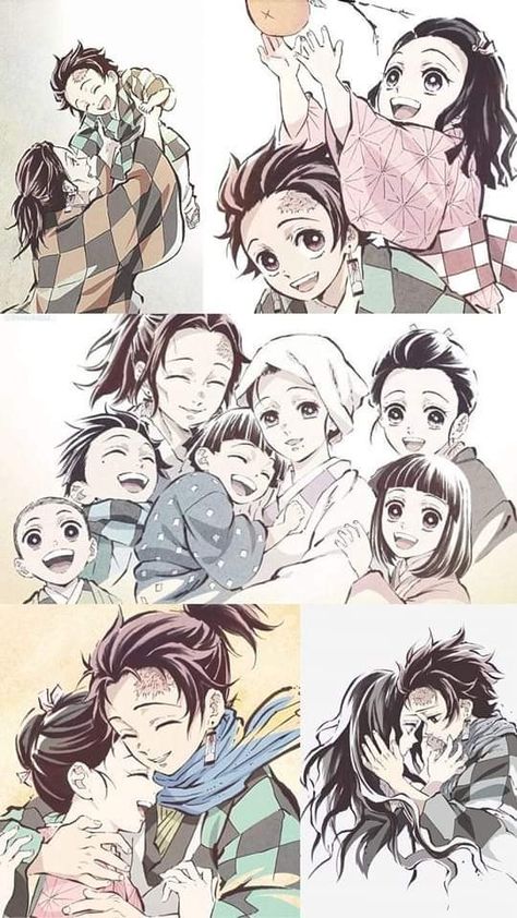 Tanjiro And His Family, Demon Slayer Tanjiro Family, Demon Slayer Kamado Family, Kamado Family Fanart, Demon Slayer Season 4 Wallpaper, Demon Slayer Season 3 Wallpaper, Tanjiro Kamado Wallpapers, Tanjiro Family, Cute Nezuko