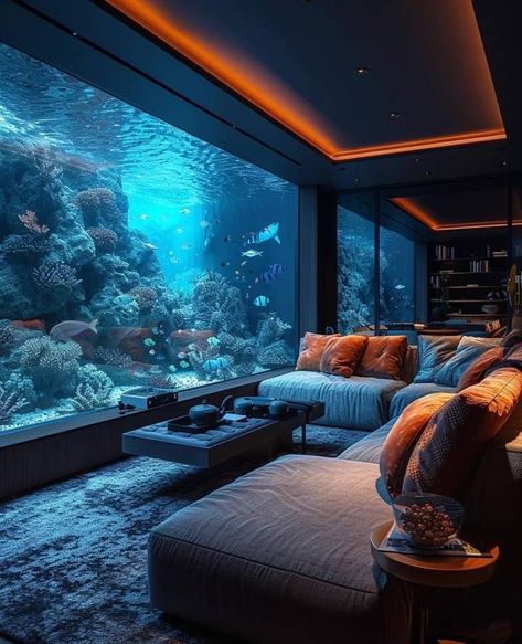 Room With Aquarium, Aquarium Home, Aquarium Architecture, Amazing Aquariums, Home Aquarium, Apartment Living Room Design, Strapless Dresses, H Design, Y2k Dress