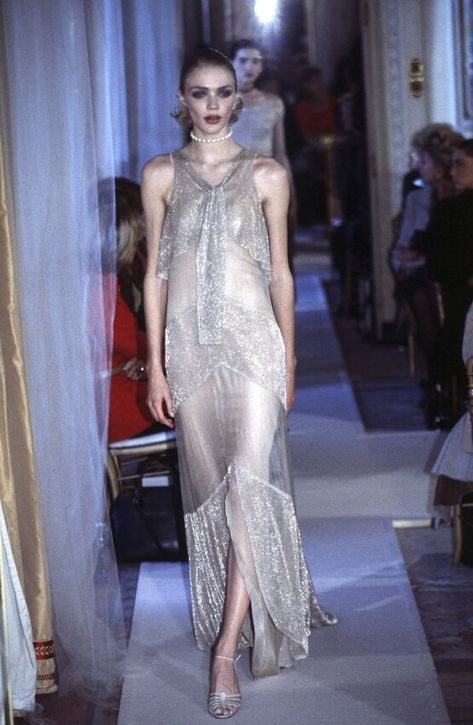 Chanel - Spring 1997 Couture Chanel Dress Runway, Vintage Chanel Gown, Chanel 1992 Spring, Chanel 1997 Spring, Chanel 1993, Chanel Spring Collection 1995, Chanel Gown, Chanel Spring 1999 Couture, Chanel 90s