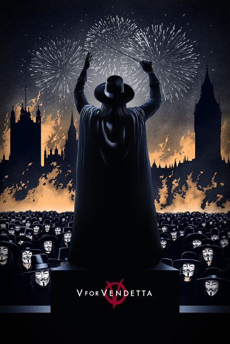 V For Vendetta Aesthetic, V For Vendetta Poster, V Pour Vendetta, V For Vendetta 2005, Matrix Movie, Mondo Posters, Alan Moore, V For Vendetta, Movie Posters Design