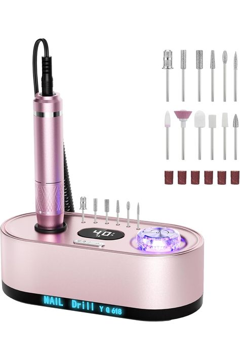 Electric Nail Drill Professional: 40000RPM Electric Nail File Kit Efile Nail Drill Machine with LCD Display for Acrylic Gel Nail, Manicure Pedicure Polishing Nail Grinder for Salon Home Use Gel Nail Manicure, Electric Nail Drill, Electric Nail File, Drill Machine, Ad Home, Nail Drill Machine, Acrylic Gel, Nail Drill, Manicure Pedicure