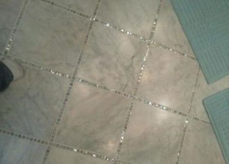 Sparkly Grout, Glitter Bathroom, Glitter Floor, Glitter Tiles, Glitter Grout, Glitter Houses, Glitter Decor, Tile Grout, Traditional Bathroom