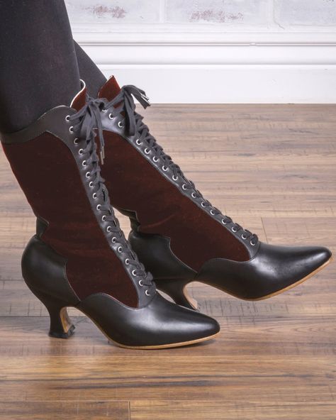 American Duchess Boots, Combat Ankle Boots, 1800s Shoes Women, Victorian Shoes Women, 1800s Shoes, American Duchess Shoes, Daenys Targaryen, Granny Shoes, 1920s Shoes