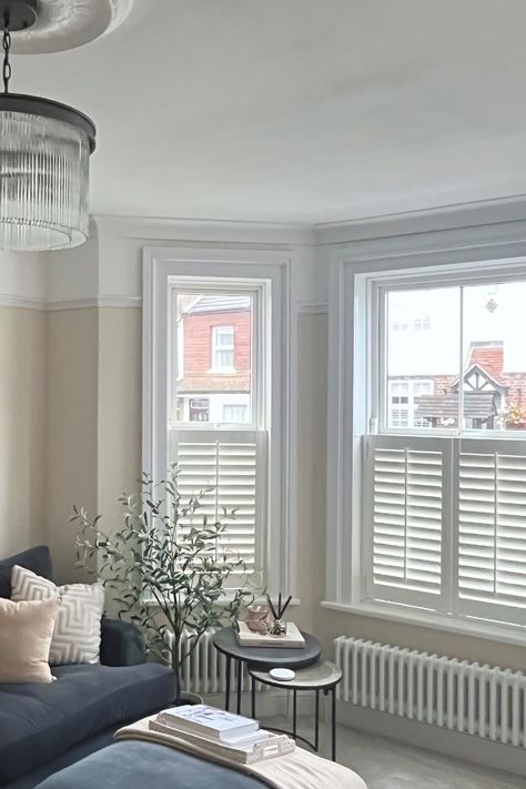 Bay Window With Radiator, Radiator In Bedroom, Low Level Radiators, Bay Window Radiator Ideas, Radiators Under Windows, Curtains With Radiator Under Window, Lounge Radiators, Radiator Aesthetic, Bedroom Radiator Ideas