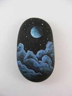 Art Evolve: Night Sky Rock Painting Mandala Heart, Rock Painting Flowers, Painting Videos Tutorials, Rock Painting Tutorial, Painted Rocks Kids, Painting Templates, Rock Painting Ideas Easy, Rock Painting Patterns, Rock Painting Designs