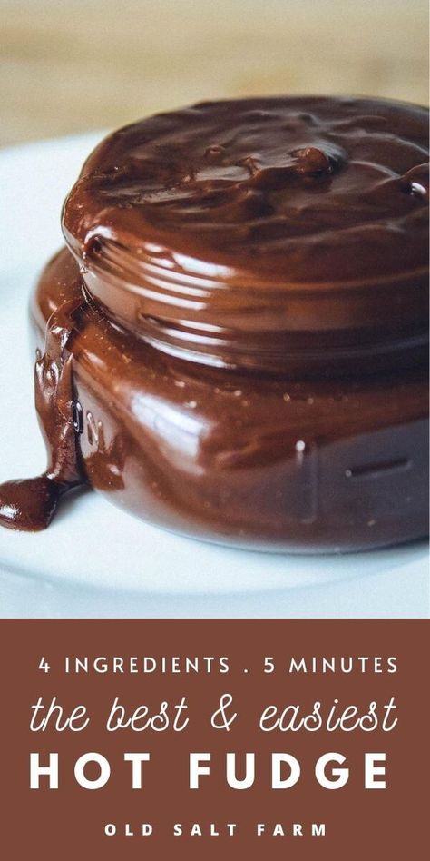 The Best Hot Fudge Sauce...just 4 ingredients and 10 minutes! Perfect on ice cream, brownies, cake...anything! #hotfudge #besthotfudge #chocolaterecipe #chocolatedessert #easyrecipes #easydesserts #easychocolatedessert #icecreamparty #icecreamideas Easy Hot Fudge, Hot Fudge Recipe, Ice Cream Sauce, Brownies Cake, Homemade Hot Fudge, Easy Holiday Desserts, Easy Chocolate Desserts, Hot Fudge Sauce, Fudge Recipe