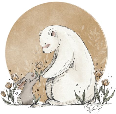 Bunny Drawing, Art Mignon, Bunny And Bear, Bear Illustration, Drawing Exercises, Rabbit Art, Bear Art, Human Art, Bullet Journal Inspiration