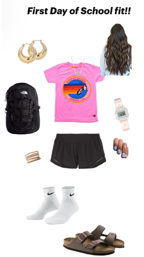 Balletcore School Outfits, Whats In My Dance Bag Ballet, First Day Of School Fits, First Day Of School Outfit, Preppy Summer Outfits, Preppy Summer, Trendy Outfits For Teens, Casual School Outfits, Trendy Summer Outfits