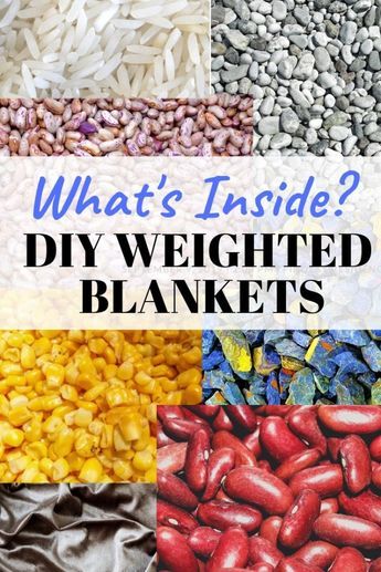 Diy Weighted Blanket, Weighted Blanket Diy, Making A Weighted Blanket, Corn Rice, Weighted Lap Pad, Rice Beans, Diy Sewing Gifts, Weighted Blankets, Heavy Blanket