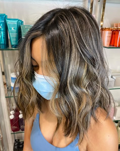 Dark Root Highlights Brunettes, Add Highlights To Dark Hair, Balayage From Roots, Carmel Highlights On Brown Hair Short Hair, Transition From Dark To Light Hair, Rooted Highlights On Dark Hair, Going From Dark To Light Hair, Going Lighter From Dark Hair, Blonde Balayage On Dark Hair Short