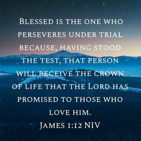 James 1:12 NIV Blessed is the Endurer  When life's trials feel overwhelming, remember: blessed is the one who perseveres through temptation. This isn't about avoiding difficulties, but about emerging victorious on the other side. Discover the incredible promise of a crown of life awaiting those who endure with faith and resilience. Bible Verse For Temptation, Bible Verses About Temptation, Verses About Temptation, Overcoming Temptation, James 1 12, Crown Of Life, Seek Peace, Quotes Prayer, James 1