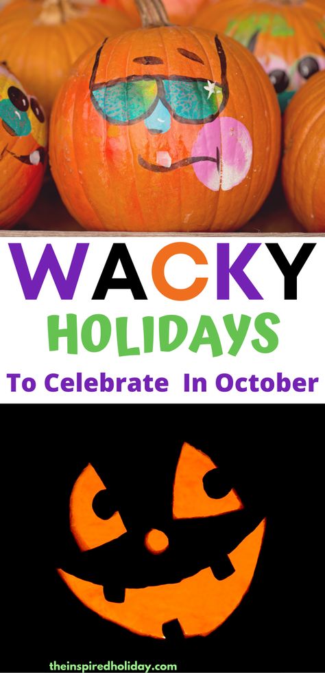 Holidays In October, Fun Holidays To Celebrate, October Days To Celebrate, Weird Holidays Calendar, National Days In October, Mad Hatter Day, Black Cat Day, Silly Holidays, Cupcake Day