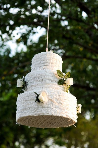 Immediately following the ceremony, let attendees take a swing at a pinata full of treats. Bonus points if it’s wedding-themed, like this one! Wedding Pinata, Boda Mexicana, Wedding Activities, Future Wedding Plans, Mexican Wedding, Wedding Games, Wedding Mood, Backyard Wedding, Fun Wedding