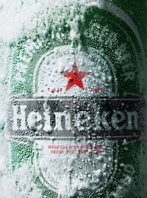 Heineken Photography, Jonathan Knowles, Heineken Logo, Commercial Photography Advertising, Advertisement Photography, Frozen Beer, Alcoholic Drinks Pictures, Beer Commercials, Commercial Photography Studio