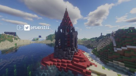 Little nether blackstone tower. Minecraft Blackstone Build, Tower In Minecraft, Tower Minecraft, Minecraft Survival, Swim Meet, Empire State Building, Our World, The Forest, Minecraft