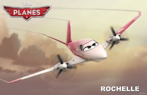 Meet Rochelle: This tough racer is the pride of the Great White North and has a knack for fast travel. Planes Pixar, Planes Disney, Planes Characters, Planes Fire And Rescue, Dusty Crophopper, Planes Movie, Pixar Poster, Hulk Character, Circus Characters