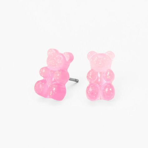 Claires Earrings, Fashionable Jewelry, Earring Holder, Pinkie Pie, Gummy Bear, Funky Jewelry, Trendy Earrings, Candy Shop, Bear Design