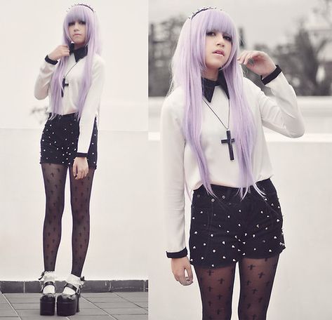 Styl Goth, Styl Grunge, Bubble Goth, Pastel Goth Outfits, Scene Girl, Goth Outfit, Tokyo Street Fashion, Hipster Grunge, Pastel Goth Fashion