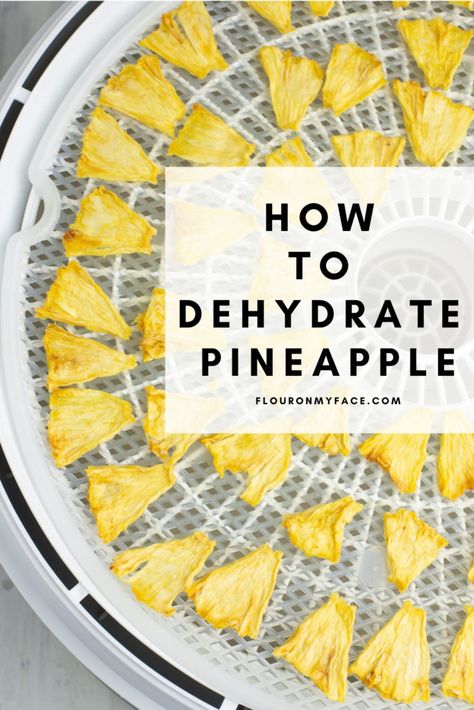 Dehydrates Pineapple is a sweet treat that you can easily make at home with an inexpensive food dehydrator that will pay for itself in a short time. You can save some much money preserving your favorite fruits and vegetables in a food dehydrator. Dehydrated Pineapple, Dehydrator Recipes Fruit, Dehydrate Pineapple, Dehydrating Food Storage, Dehydrated Fruits, Food Dehydration, Dehydrated Foods, Dehydrated Vegetables, Snack Healthy