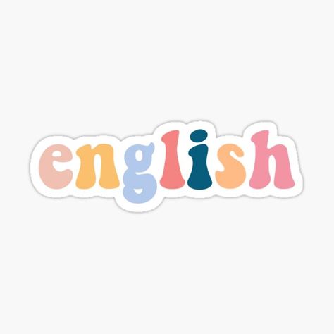 English Logo, English Aesthetic, Subject Labels, Study English Language, School Book Covers, Study English, Science Stickers, Happy Birthday Wallpaper, School Stickers