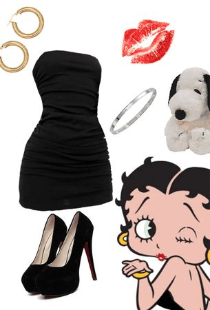 Betty Boop Outfits, Other Outfits, Outfit Maker, Outfit Shoplook, Betty Boop, Black Heels, Polyvore