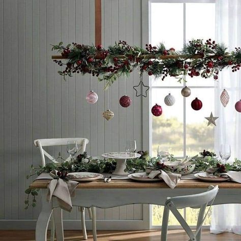 Gingerbread Decor Ideas, Hanging Centerpiece, Gingerbread Decor, Christmas Feast, Weekly Inspiration, Christmas Dining Table, Scandi Christmas, Christmas Table Centerpieces, Xmas Deco