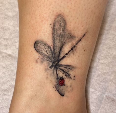 Ladybug Dragonfly Tattoo, Bee Butterfly Ladybug Tattoo, Ladybug And Dragonfly Tattoo, Paisley Tattoos, Ladybug Tattoo, Lady Bug Tattoo, Bug Tattoo, Dragonfly Tattoo, Tattoo Arm