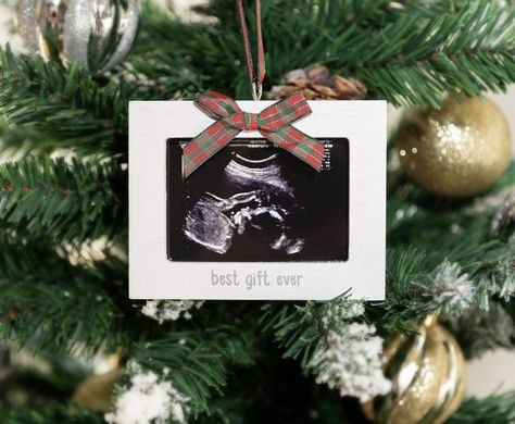 Rustic Sonogram Christmas Tree Ornament, Baby Announcement Ornament, Ultrasound Christmas Ornament Baby Announcement, Baby Announcement Christmas Ornament, Expecting Parents Gift, Baby Sonogram, Christmas Baby Announcement, Ultrasound Pictures, Picture Ornaments, Gifts For Expecting Parents, Little Christmas Trees