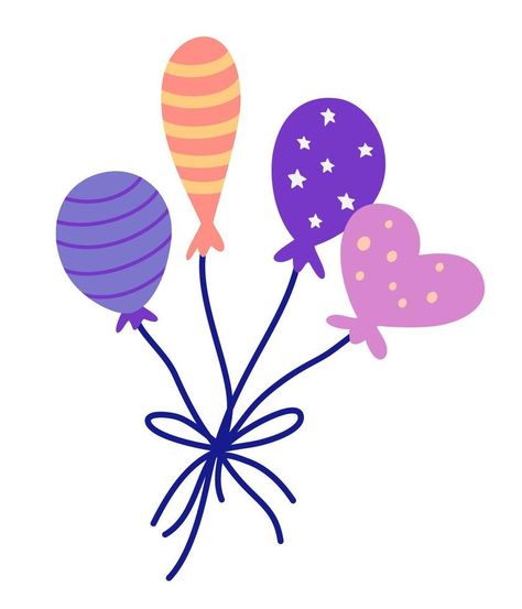 Bunch of balloons. Helium air balloon for birthday and party. Flying cartoon ballon with rope. Flat icon for celebrate and carnival. Hand draw modern vector illustration. Balloon Seller Drawing, Balloon Graphic Design, Ballons Illustration, Balloon Graphic, Balloon For Birthday, Balloon Vector, Bunch Of Balloons, Vector Game, Hand Draw