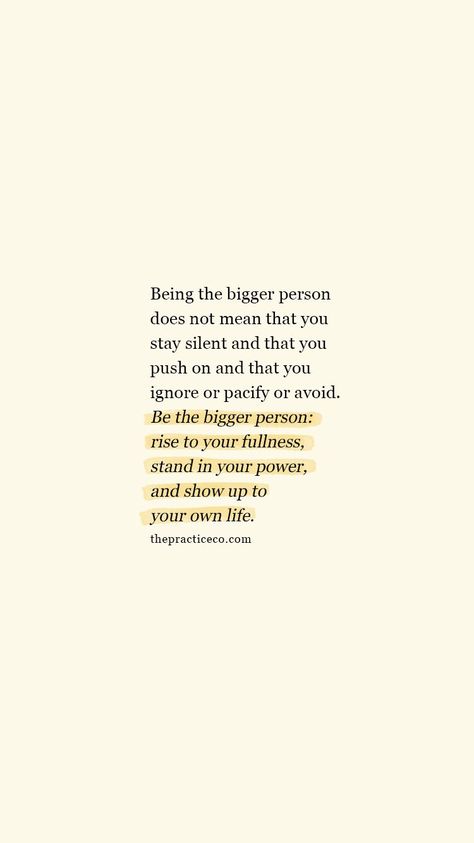 Being The Bigger Person, Person Quotes, Daily Devotion, Take The High Road, Bigger Person, High Road, God Loves You, Deep Thought Quotes, Daily Devotional