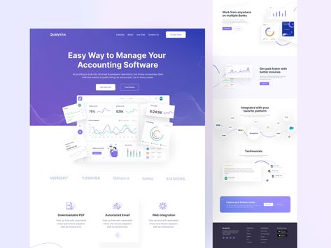 Accounting SaaS Landing Page by Nasir Uddin for Nurency Digital on Dribbble Saas Landing Page, Software Ui Design, Best Landing Pages, App Landing Page, App Interface Design, Ui Design Website, Ux Design Inspiration, Agency Website, Instagram Inspiration Posts