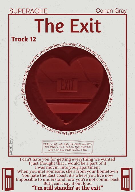 The exit- Conan Gray - superache- poster- Music poster - room poster Conan Gray Family Line Poster, Conan Gray Poster Superache, Conan Gray Poster Aesthetic, Conan Gray Aesthetic Poster, Conan Grey Poster, Conan Gray The Exit, Superache Poster, The Exit Conan Gray, Yours Conan Gray