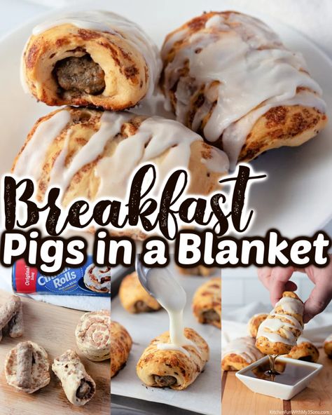 Easy Sausage Link Recipes, Sausage In A Blanket Breakfast, Breakfast Pig In A Blanket, Breakfast Sausage Pigs In A Blanket, Pigs In A Blanket Recipe Breakfast, Tailgate Food Breakfast, Christmas Morning Breakfast Ideas Kid, Breakfast Pigs In A Blanket Recipe, Sausage In A Blanket