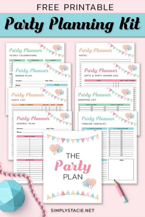 Planning Printables Free, Event Planning Board, Party Planning Printable, Party Planner Template, Event Planning Guide, Event Planning Worksheet, Event Planning Printables, Party Planning Business, Event Planning Business Cards