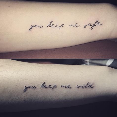 Wild And Safe Tattoo, Sister From Another Mister Tattoo, You Keep Me Safe You Keep Me Wild Tattoo, Keep Me Wild Tattoo, 2024 Tattoo, Vancouver Tattoo, Brother Sister Tattoo, Brother Tattoos, Bestie Tattoo