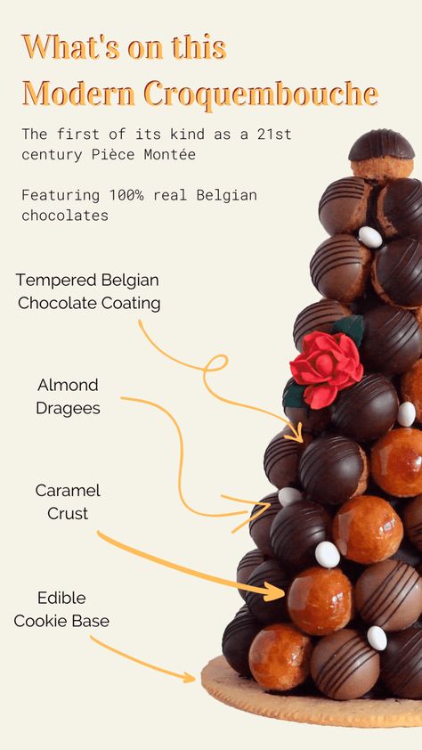 Profiterole Tower, Chocolate Cream Puff, Tea Party Desserts, Christmas Party Snacks, Choux Cream, Mini Pastries, Chocolate Pairings, Big Chocolate, Food Infographic