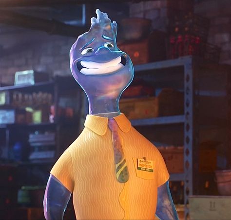 Water Guy From Elemental, Elemental Movie Wade, Wade Ripple Icon, Hear Me Out Guys, Boy Disney Characters, Wade Elemental, Wade Ripple, Elemental Movie, Cartoon Guys