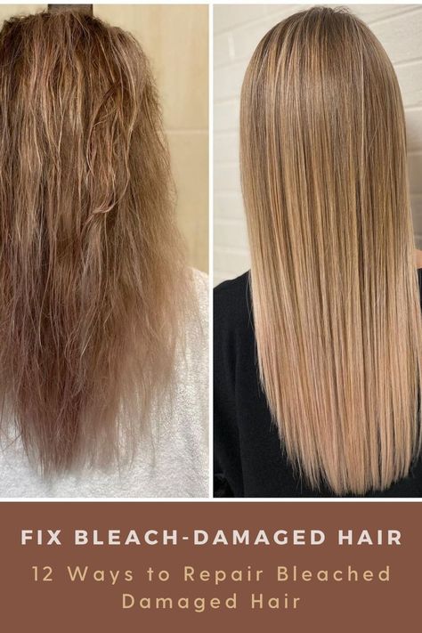 Super Damaged Hair Repair, Salon Treatments For Damaged Hair, Bleach Hair Repair, Damaged Ends Repair, Hair Mask After Bleaching, Damaged Colored Hair Repair, Fried Bleached Hair, Blonde Damaged Hair Remedies, Fix Damaged Bleached Hair