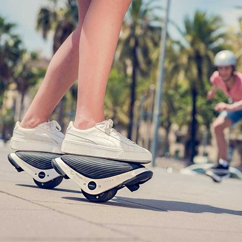 The future is here with Segway "shoes"! - The Gadgeteer Segway Ninebot, Roller Blades, Balancing Scooter, Unicycle, Electric Skateboard, Types Of Vehicle, Roller Skates, Rubber Tires, Electric Scooter