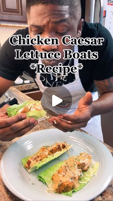 Michael J. O’Neal on Instagram: "*Chicken Caesar Lettuce Boats Recipe*   #chickencaesar #chickencaesarwrap #ketolifejourney #ketowarriors #ketorecipeideas #ketofriendlydinner #ketofriendlyfoods #chickencaesarsalad #chickenlettucewraps #easyketomeals #chickencaesarlettuceboats #eliteeats #stubbsseasoning #giantfoods #viral #fyp #foryou #foryoupage #ninjakitchen #ninjablender #mccormickseasonings #theonealsway #weberseasoning #cento #greypouponmustard #greypoupon #dukesmayo #dukesmayonaise #explorepage" Chicken Ceasar Lettuce Boat, Caesar Lettuce Wraps, Chicken Boats Lettuce, Chicken Caesar Lettuce Boats, Chicken Ceasar Lettuce Wraps, Lettuce Boats Chicken, Chicken Caesar Lettuce Wraps, Chicken Lettuce Boats, Lettuce Boat Recipes